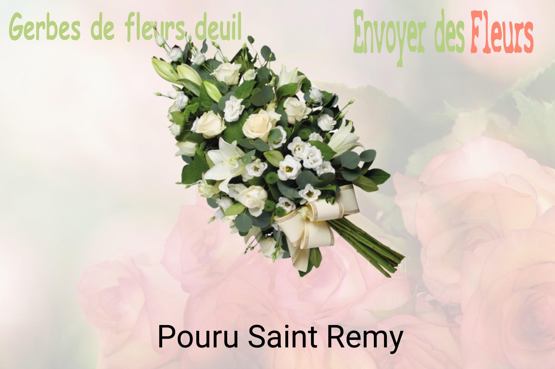 Gerbe de fleurs de deuil livrée à Pouru-Saint-Remy